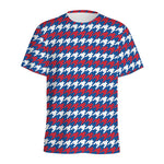 American Houndstooth Pattern Print Men's Sports T-Shirt