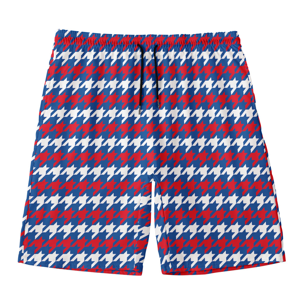 American Houndstooth Pattern Print Men's Swim Trunks