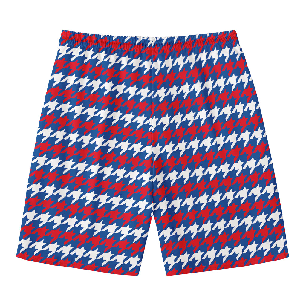 American Houndstooth Pattern Print Men's Swim Trunks