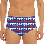 American Houndstooth Pattern Print Men's Triangle Swim Briefs