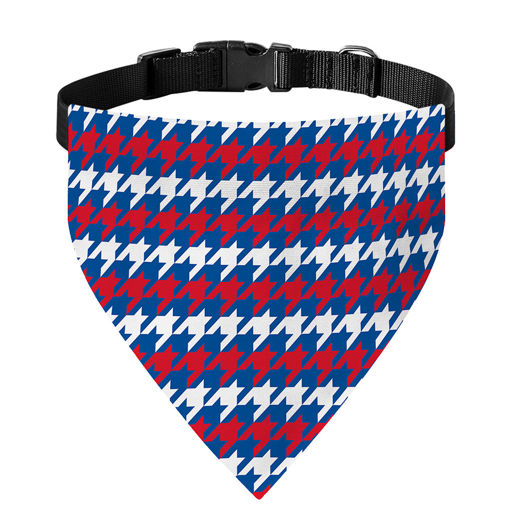 American Houndstooth Pattern Print Over The Collar Dog Bandana