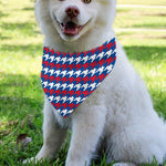 American Houndstooth Pattern Print Over The Collar Dog Bandana
