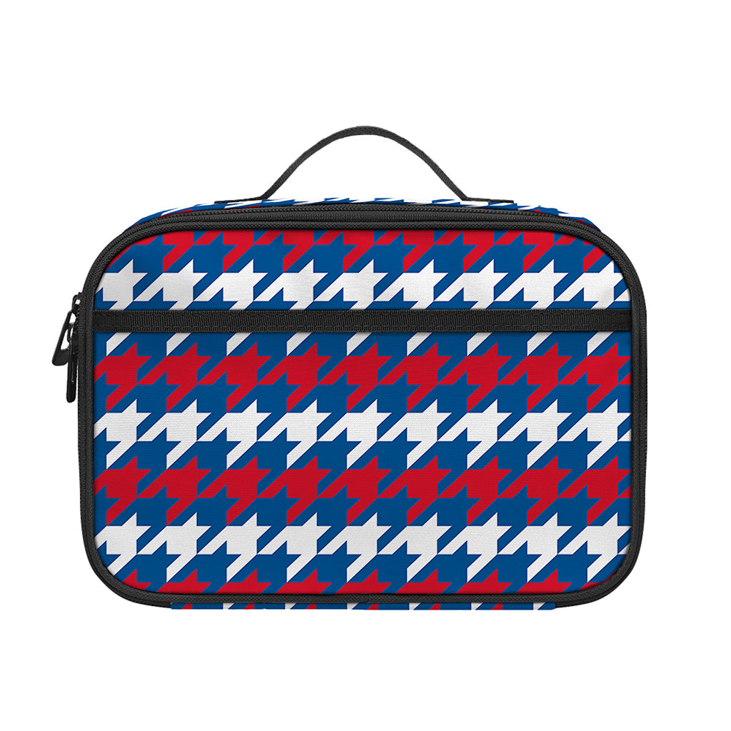American Houndstooth Pattern Print Portable Lunch Bag