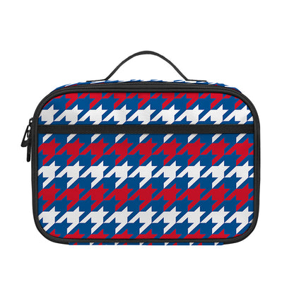 American Houndstooth Pattern Print Portable Lunch Bag
