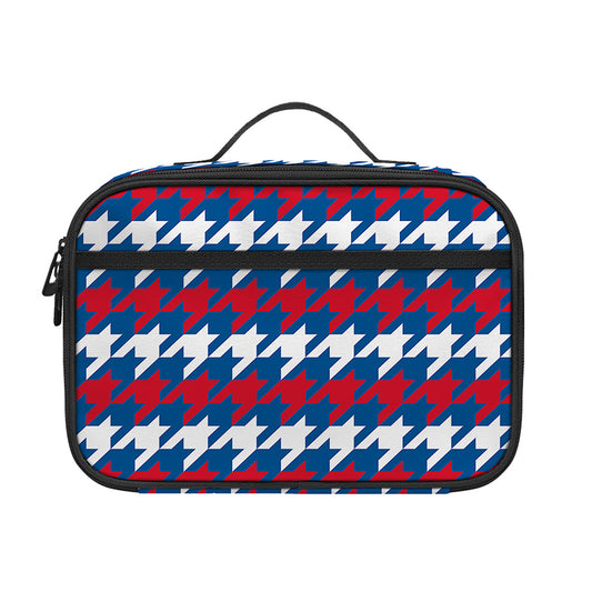 American Houndstooth Pattern Print Portable Lunch Bag