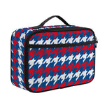 American Houndstooth Pattern Print Portable Lunch Bag