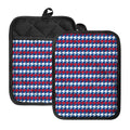 American Houndstooth Pattern Print Pot Holders With Pocket