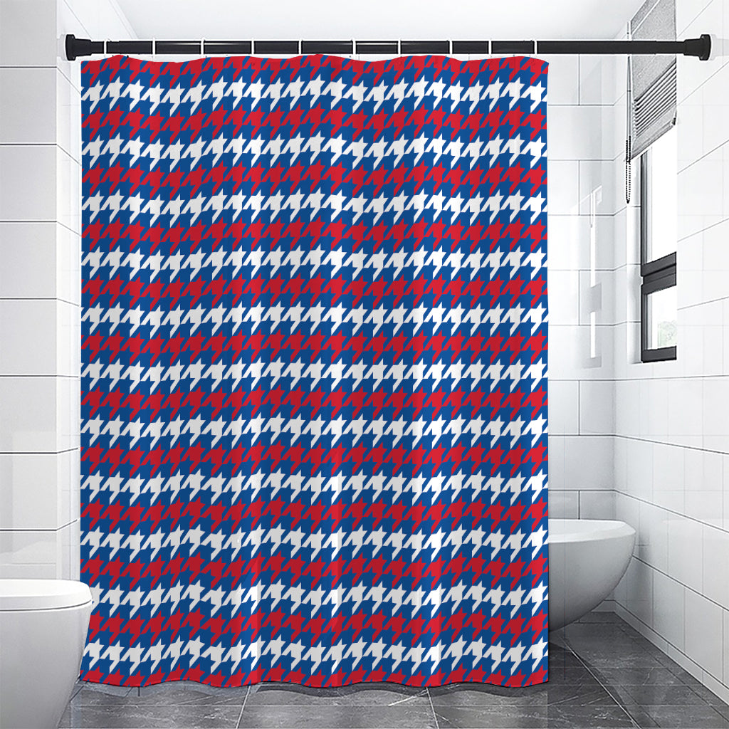 American Houndstooth Pattern Print Premium Shower Curtain