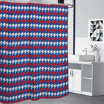 American Houndstooth Pattern Print Premium Shower Curtain