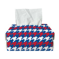 American Houndstooth Pattern Print Rectangle Tissue Box Cover