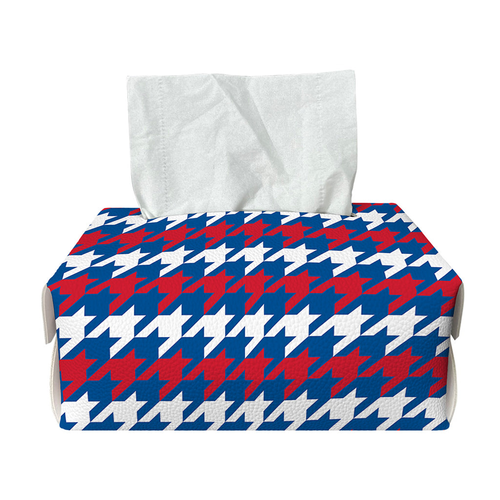 American Houndstooth Pattern Print Rectangle Tissue Box Cover
