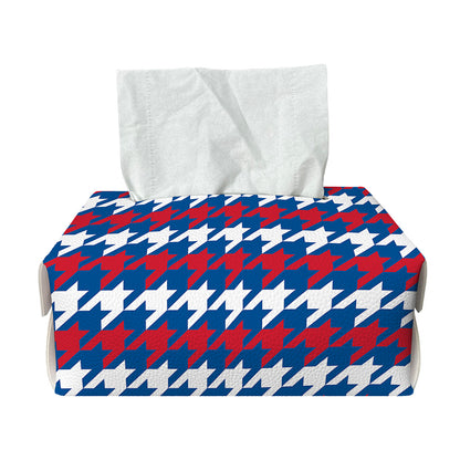American Houndstooth Pattern Print Rectangle Tissue Box Cover