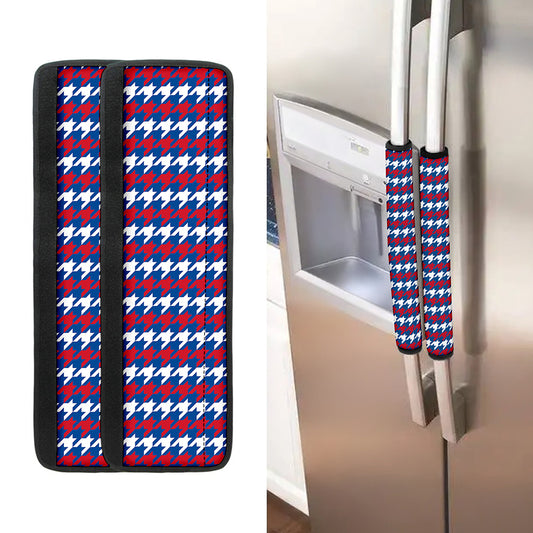 American Houndstooth Pattern Print Refrigerator Handle Covers