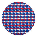 American Houndstooth Pattern Print Round Blanket