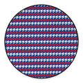 American Houndstooth Pattern Print Round Floor Mat