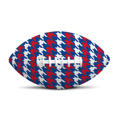 American Houndstooth Pattern Print Rugby Ball