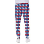 American Houndstooth Pattern Print Scuba Joggers