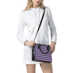 American Houndstooth Pattern Print Shoulder Handbag