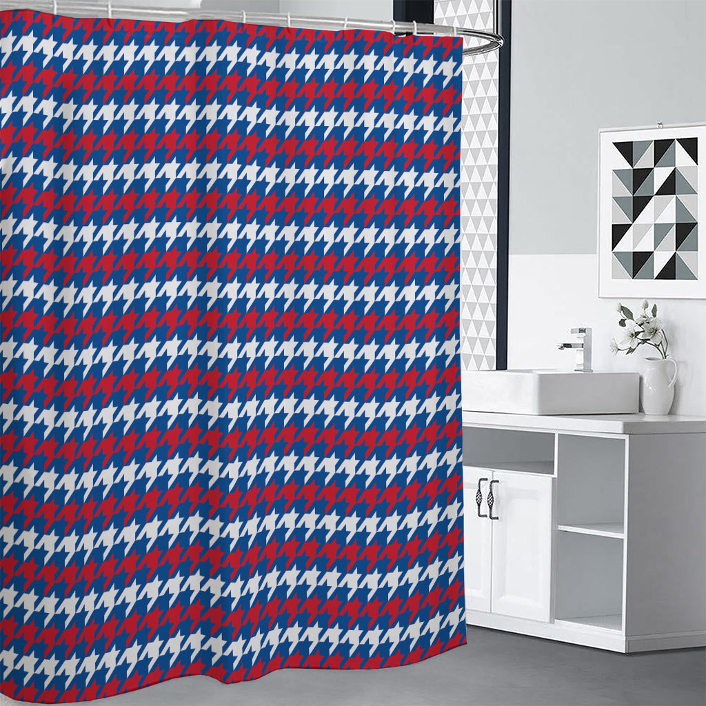 American Houndstooth Pattern Print Shower Curtain