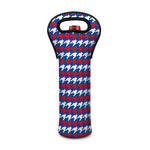 American Houndstooth Pattern Print Single Neoprene Wine Tote