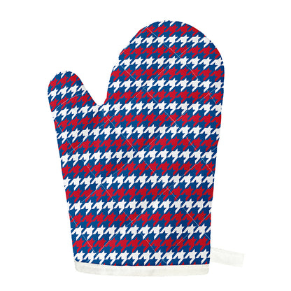American Houndstooth Pattern Print Single Oven Mitt