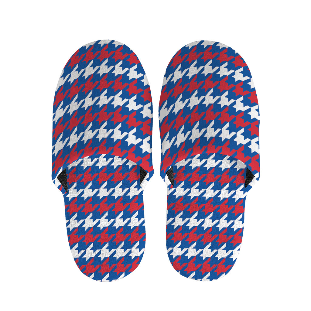 American Houndstooth Pattern Print Slippers
