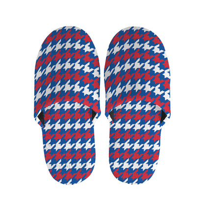 American Houndstooth Pattern Print Slippers