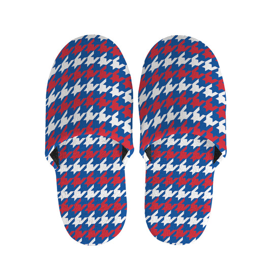 American Houndstooth Pattern Print Slippers
