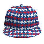 American Houndstooth Pattern Print Snapback Cap