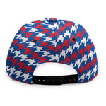 American Houndstooth Pattern Print Snapback Cap
