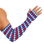 American Houndstooth Pattern Print Sun Protection Arm Sleeves
