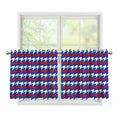American Houndstooth Pattern Print Tier Curtains