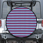 American Houndstooth Pattern Print Tire Cover