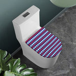 American Houndstooth Pattern Print Toilet Lid Cover