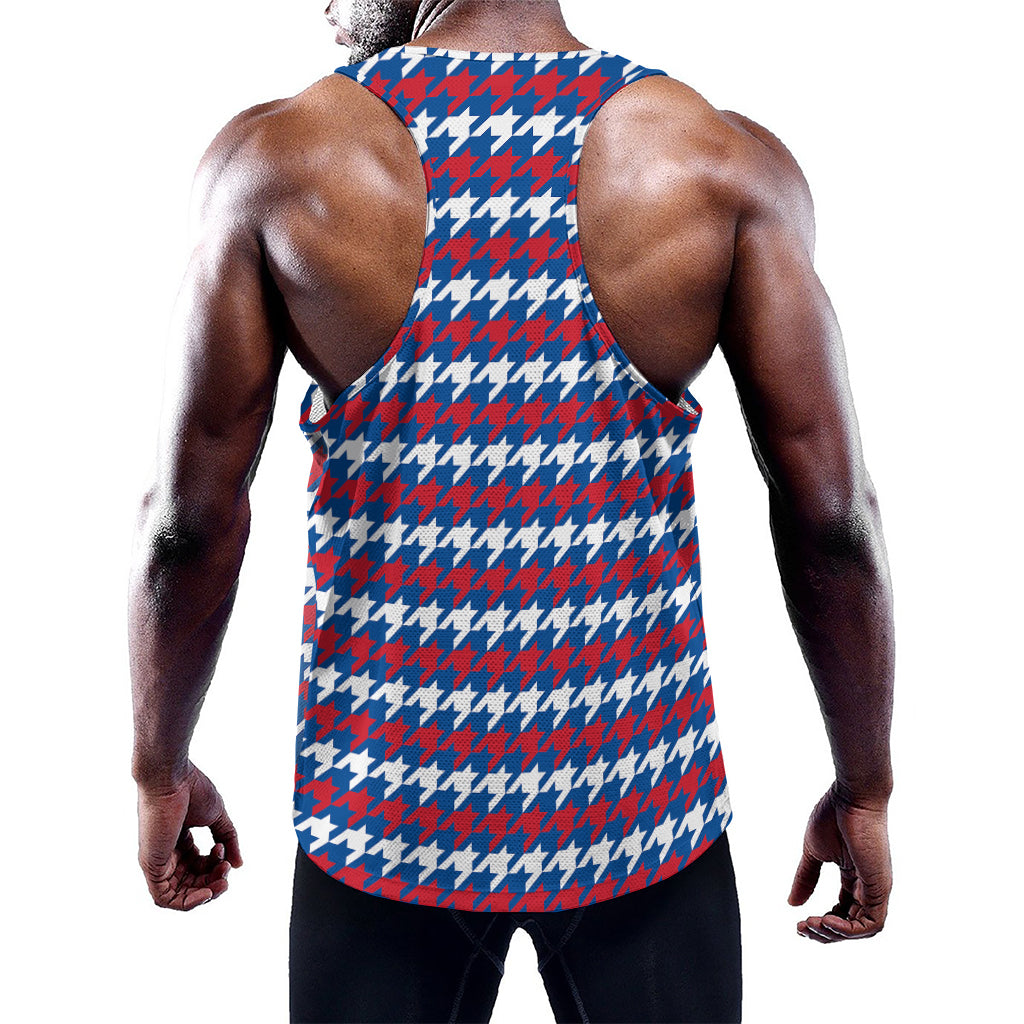 American Houndstooth Pattern Print Training Tank Top