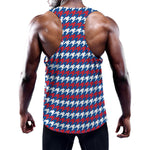 American Houndstooth Pattern Print Training Tank Top