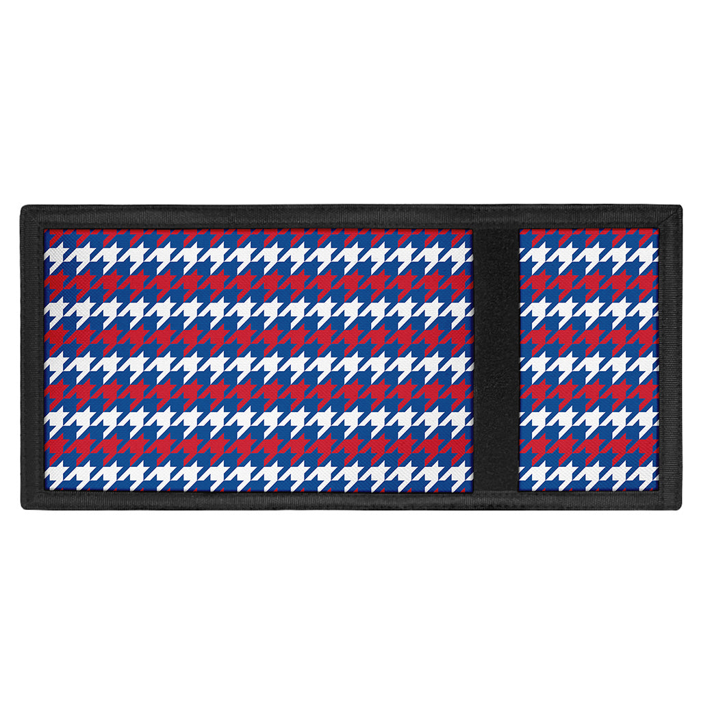 American Houndstooth Pattern Print Trifold Wallet