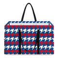 American Houndstooth Pattern Print Utility Tote Bag