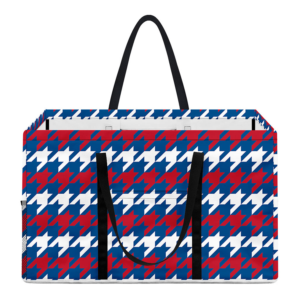 American Houndstooth Pattern Print Utility Tote Bag