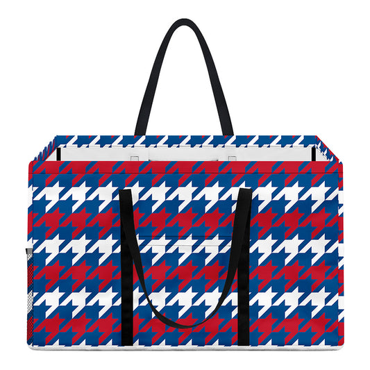 American Houndstooth Pattern Print Utility Tote Bag