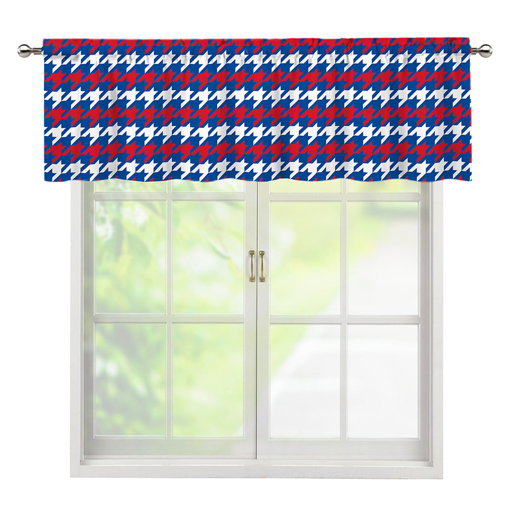 American Houndstooth Pattern Print Window Valance