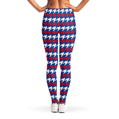 American Houndstooth Pattern Print Women's Leggings