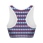 American Houndstooth Pattern Print Women's Sports Bra