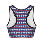 American Houndstooth Pattern Print Women's Sports Bra
