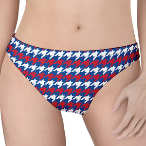 American Houndstooth Pattern Print Women's Thong