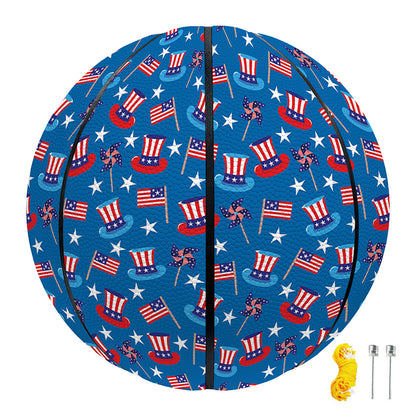 American Independence Day Pattern Print Basketball