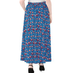 American Independence Day Pattern Print Chiffon Maxi Skirt