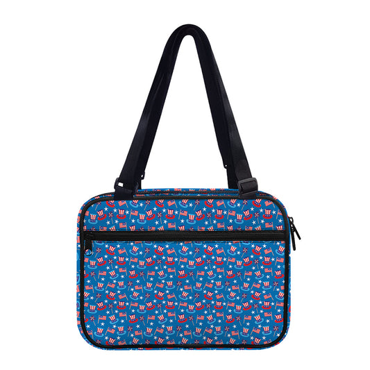 American Independence Day Pattern Print Double Strap Bible Bag