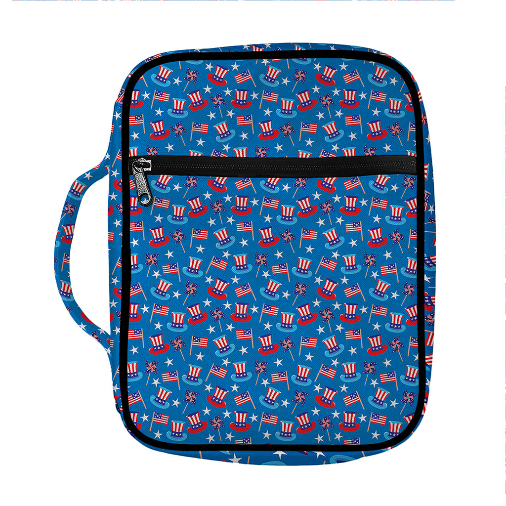 American Independence Day Pattern Print Front Pocket Bible Bag