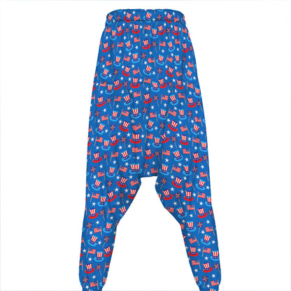 American Independence Day Pattern Print Hammer Pants